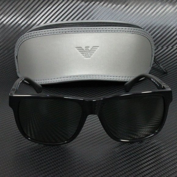 Emporio Armani Black 58mm Men's Sunglasses - Picture 2 of 3